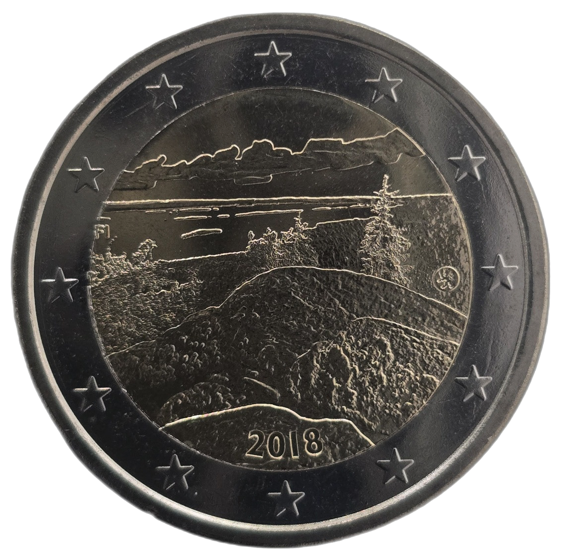 2 euros conmemorativa Paisaje nacional finlandés - Koli Año 2018